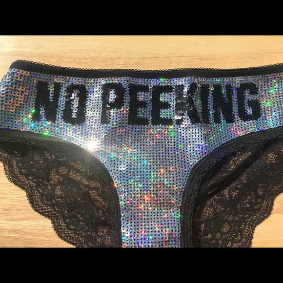 Victoria’s Secret Pink Sequin Lace Panty XS M - Picture 5 of 8
